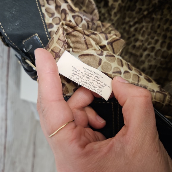 Laundry By Shelli Segal Espresso Goat Leather Tote Large - Picture 17 of 17